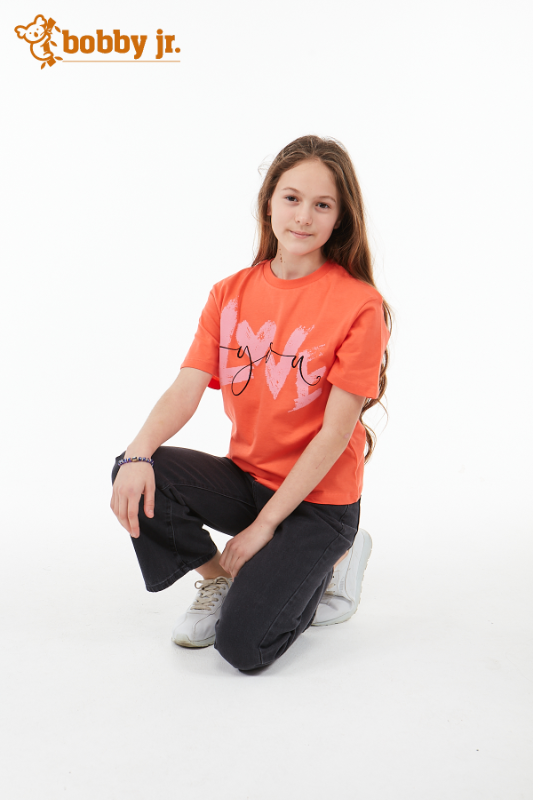 Pembe Love Baskılı T - Shirt