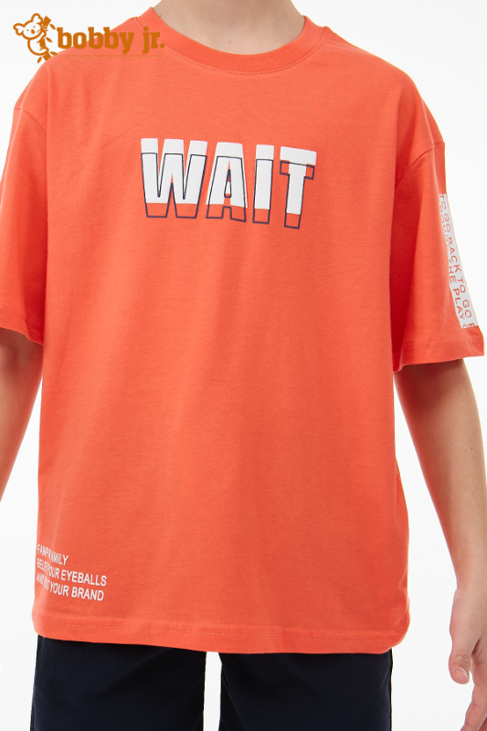 WAIT Baskılı T-shirt