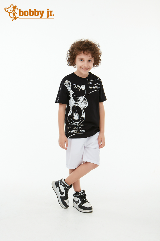 Siyah Mickey Mouse T-shirt